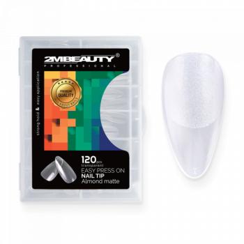 Easy Press On Nail Tip Almond Matte - 120 db Tip (120db - dobozzal) kép