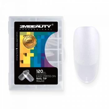 Easy Press On Nail Tip Round - 120 Db Tip (120db - dobozzal) kép