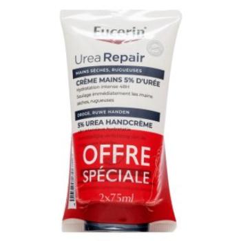 Eucerin Urea Repair regeneráló krém PLUS 5% Urea Hand Cream 2 x 75 ml kép