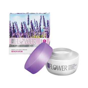 FLOWER ragyogást fokozó nappali arckrém száraz és érzékeny bőrre levendulakivonattal 50 ml - NATURE OF AGIVA kép
