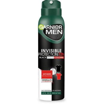 GARNIER Men Mineral Invisible Black and White Colors Spray Antiperspirant 150 ml kép