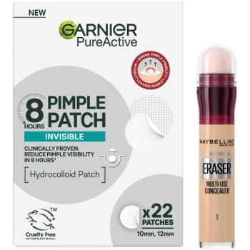 GARNIER Pimple Patch 22 ks + MAYBELLINE NEW YORK Instant Anti-Age Eraser Light 6,8 ml kép