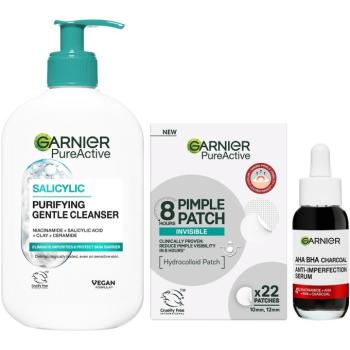 GARNIER Pure Active Charcoal 30 ml + Pimple Patch 22 ks + Hydrating Deep Cleanser 250 ml kép