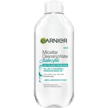 Garnier Salicylic Micellar Cleansing Water micellás víz normál és száraz, érzékeny bőrre szalicilsavval 400 ml kép