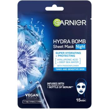 Garnier Textil Masks Hydra Bomb hidratáló gézmaszk éjszakára 28 g