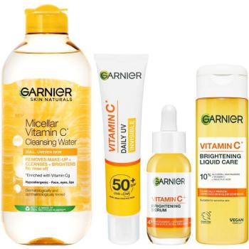 GARNIER Vitamin C esence 120 ml + Cleansing Water 400 ml + szérum 30 ml + UV fluid SPF 50+ 40 ml kép