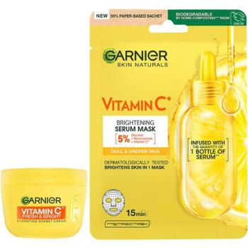 GARNIER Vitamin C* Fresh & Bright 85 ml + Vitamin C Sheet Mask Super Hydrating 28 g kép