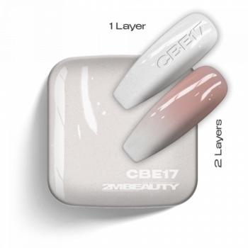 Gel Lack - Colored Base Elastic Shimmer Milky White CBE17 - HEMA Mentes (13 ml) kép