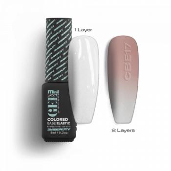 Gel Lack - Colored Base Elastic Shimmer Milky White CBE17 - HEMA Mentes (5ml - mini me) kép