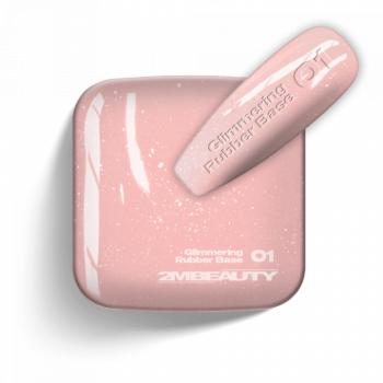 Gel Lack - Glimmering Rubber Base 01 - HEMA Mentes (13 ml) kép