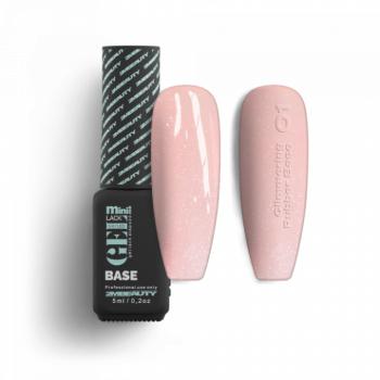 Gel Lack - Glimmering Rubber Base 01 - HEMA Mentes (5ml - mini me) kép