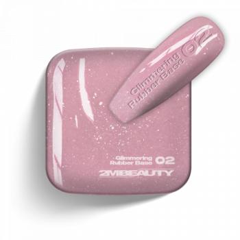 Gel Lack - Glimmering Rubber Base 02 - HEMA Mentes (13 ml) kép
