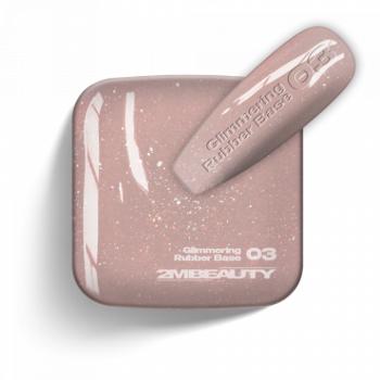 Gel Lack - Glimmering Rubber Base 03 - HEMA Mentes (13 ml) kép