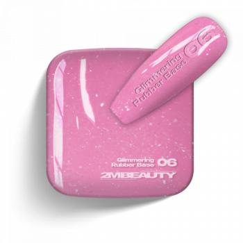 Gel Lack - Glimmering Rubber Base 06 - HEMA Mentes (13 ml) kép