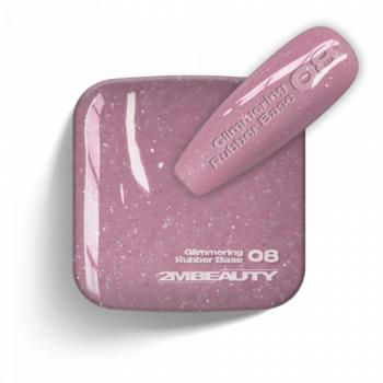Gel Lack - Glimmering Rubber Base 08 - HEMA Mentes (13 ml) kép