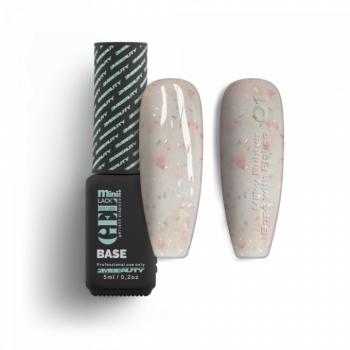 Gel Lack - Milky Rubber Base With Flakes 01 - HEMA Mentes (5ml - mini me) kép