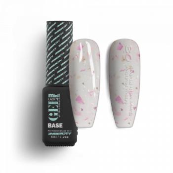 Gel Lack - Milky Rubber Base With Flakes 03 - HEMA Mentes (5ml - mini me) kép