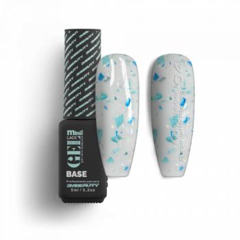 Gel Lack - Milky Rubber Base With Flakes 04 - HEMA Mentes (5ml - mini me) kép