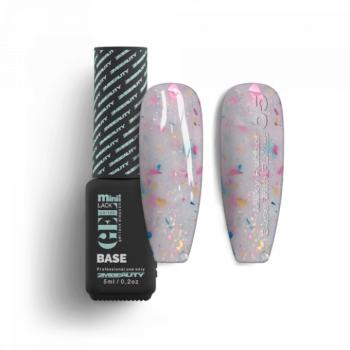 Gel Lack - Milky Rubber Base With Flakes 05 - HEMA Mentes (5ml - mini me) kép