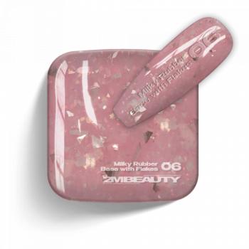 Gel Lack - Milky Rubber Base With Flakes 06 - HEMA Mentes (13 ml) kép