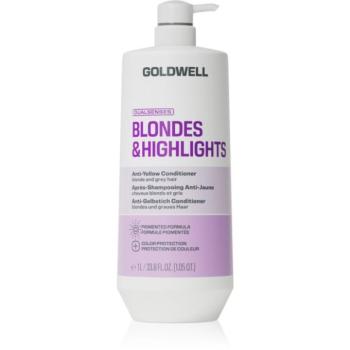 Goldwell Dualsenses Blondes & Highlights Anti-Yellow Conditioner kondicionáló semlegesíti a sárgás tónusokat 1000 ml kép