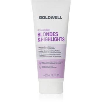 Goldwell Dualsenses Blondes & Highlights Toning Conditioner tonizáló kondicionáló lila pigmenttel 200 ml kép