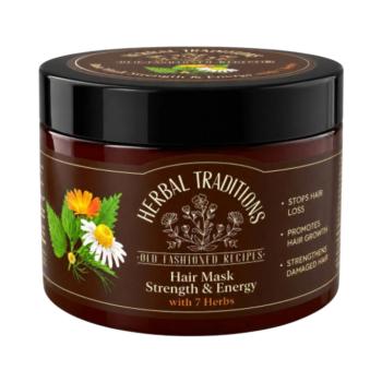 Hajerősítő maszk 7 gyógynövénnyel a hajnövekedés támogatására – 300 ml – Herbal Traditions kép