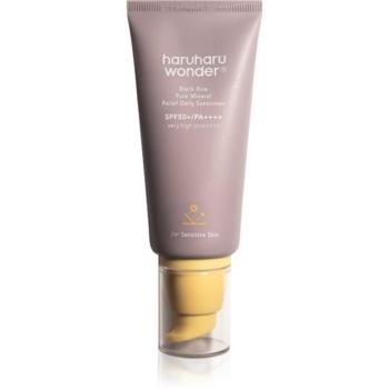 Haruharu Wonder Black Rice Pure Mineral Relief Daily Sunscreen nyugtató ásványi fényvédő krém SPF 50+ 50 ml kép