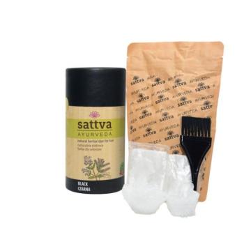 Henna - Természetes növényi hajfesték - fekete 150g - Sattva Ayurveda kép