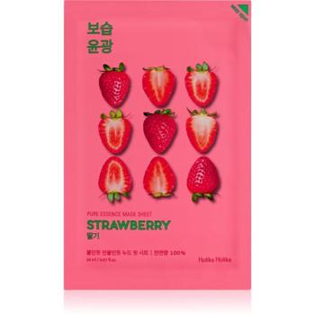 Holika Holika Pure Essence Strawberry fehérítő gézmaszk az egységes tónusú bőrért 23 ml kép