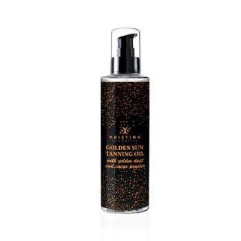 Hristina - Természetes barnító olaj arannyal és kakaóval - arany nap, 200 ml kép