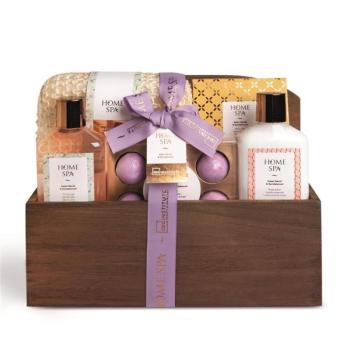 IDC Institute - Home Spa Wood Tray  Kozmetikai ajándékcsomag 5 termékből kép
