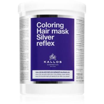 Kallos Coloring Hair Mask Silver Reflex haj maszk semlegesíti a sárgás tónusokat 1000 ml kép