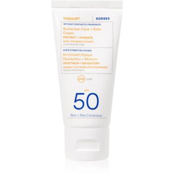 Korres Yoghurt Sunscreen védőkrém az arcra és a szem környékére SPF 50 50 ml kép