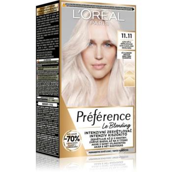 L’Oréal Paris Préférence Le Blonding hajfesték a haj élénkítésére árnyalat 11.11 Ultra-Light Cool Crystal Blonde 1 db kép