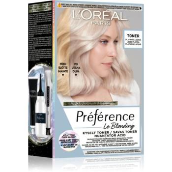 L’Oréal Paris Préférence Le Blonding Toner savas hajfesték árnyaló semlegesítő réz alaptónusok 1 db kép