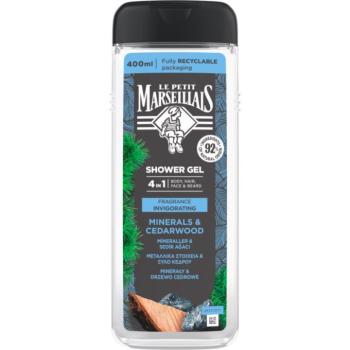 Le Petit Marseillais Minerals & Cedarwood tusfürdő gél 4 in 1 uraknak 400 ml kép
