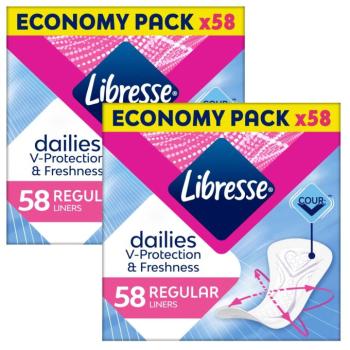Libresse Dailies Fresh Regular tisztasági betét 2x58db kép
