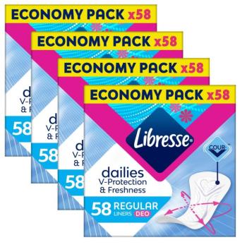 Libresse Dailies Regular Deo illatosított Tisztasági betét 4x58db kép
