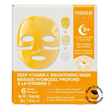 Masque BAR 38g/db Intenzív ragyogásfokozó koreai hidrogel arcmaszk C vitaminnal és hialuron savval - 6 db kép