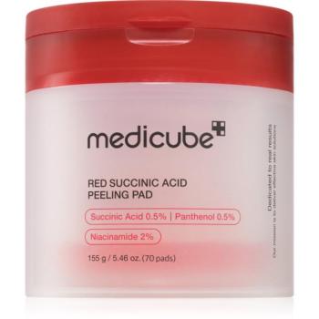 medicube Red Succinic Acid Peeling Pad hámlasztó kendők a problémás bőrre 70 db kép