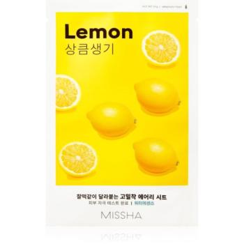 Missha Airy Fit Lemon szövet arcmaszk az arcbőr élénkítésére és vitalitásáért 19 g kép