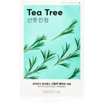 Missha Airy Fit Tea Tree arcmaszk tisztító és frissítő hatással az érzékeny arcbőrre 19 g kép