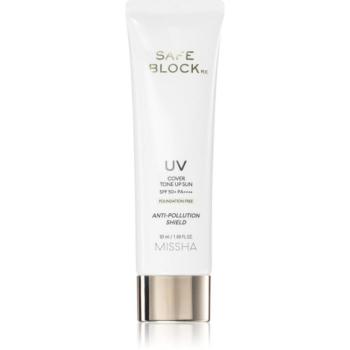 Missha Safe Block RX Cover Tone Up Sun ásványi védőkrém arcra és érzékeny területekre SPF 50+ árnyalat Foundation-Free 50 ml kép
