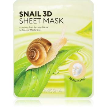 Missha Snail arcmaszk tisztító és frissítő hatással csigakivonattal 23 g kép