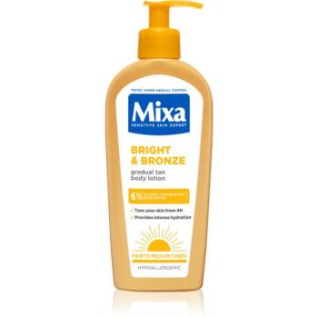 Mixa Bright & Bronze tápláló testápoló krém a fokozatos barnulásért 250 ml kép