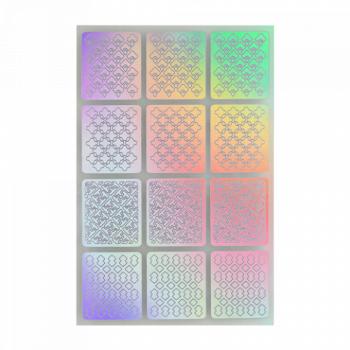 Nail Stencil 08 Holo Silver () kép