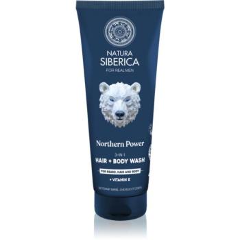 Natura Siberica Arctic Wild Northern Power tisztító gél hajra, szakállra és testre uraknak 200 ml kép