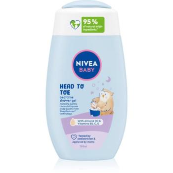 NIVEA BABY Bed Time tusfürdő gél testre és hajra 200 ml kép