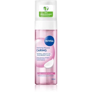 NIVEA Caring arctisztító hab száraz és érzékeny bőrre 150 ml kép